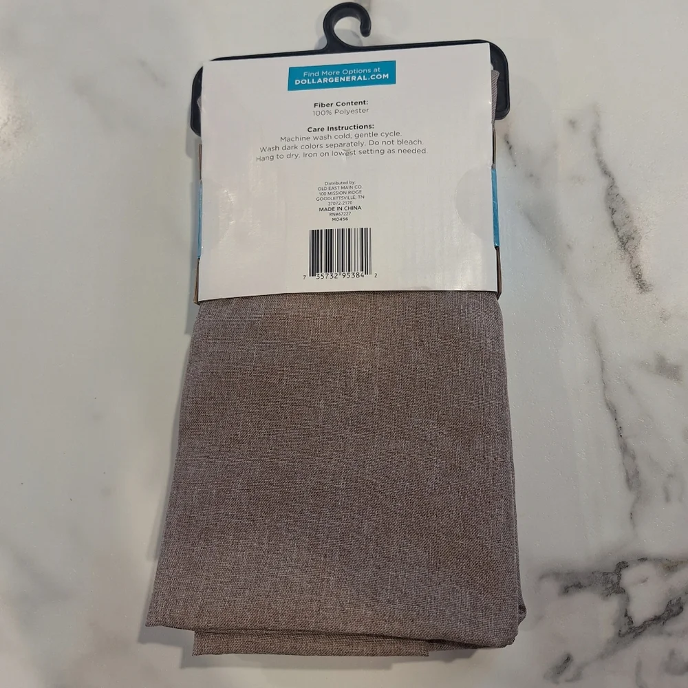 NEW Comfort Bay Window Textured Kitchen Curtains Valance 3 Piece Set Brown Linen
